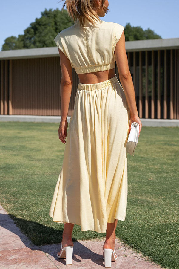 Quincy - Midi Dress With Cut-Out And Pockets