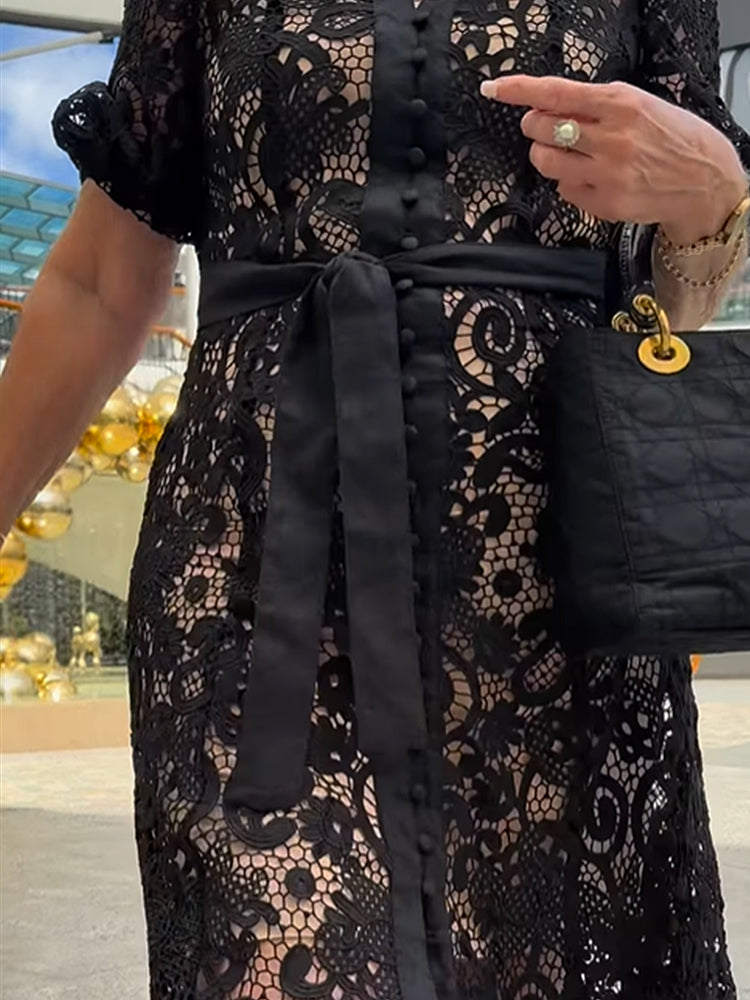 Abigail – Lace Boho Maxi Dress