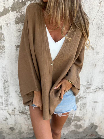 Lioren – Relaxed Buttoned Kaftan Top