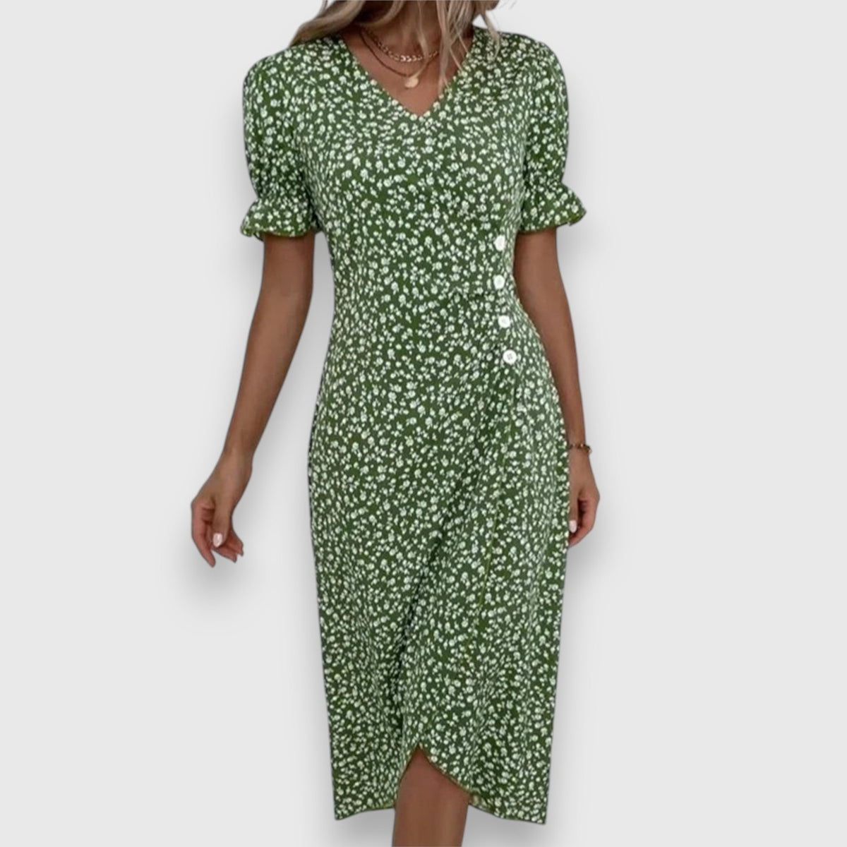 Amara – Floral Wrap Midi Dress