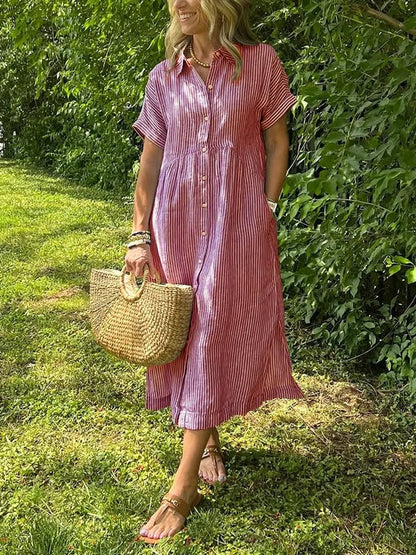 SASSY | ELEGANT STRIPED DRESS