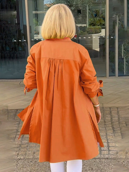 Reanah – Button-Up Longline Shirt Jacket