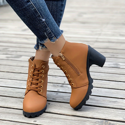 Riley – Heeled Side Zipper Ankle Boots