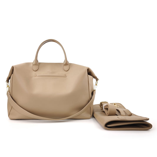 Diaper Bag - Leather Beige