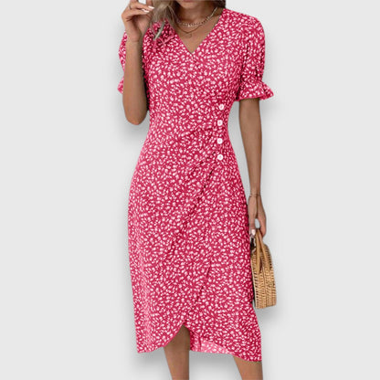 Amara – Floral Wrap Midi Dress
