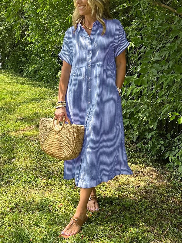 SASSY | ELEGANT STRIPED DRESS