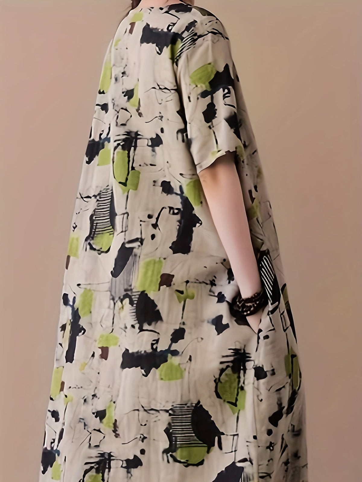 Alexis – Abstract Print Midi Dress