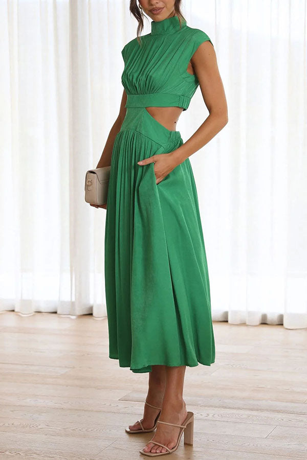 Quincy - Midi Dress With Cut-Out And Pockets