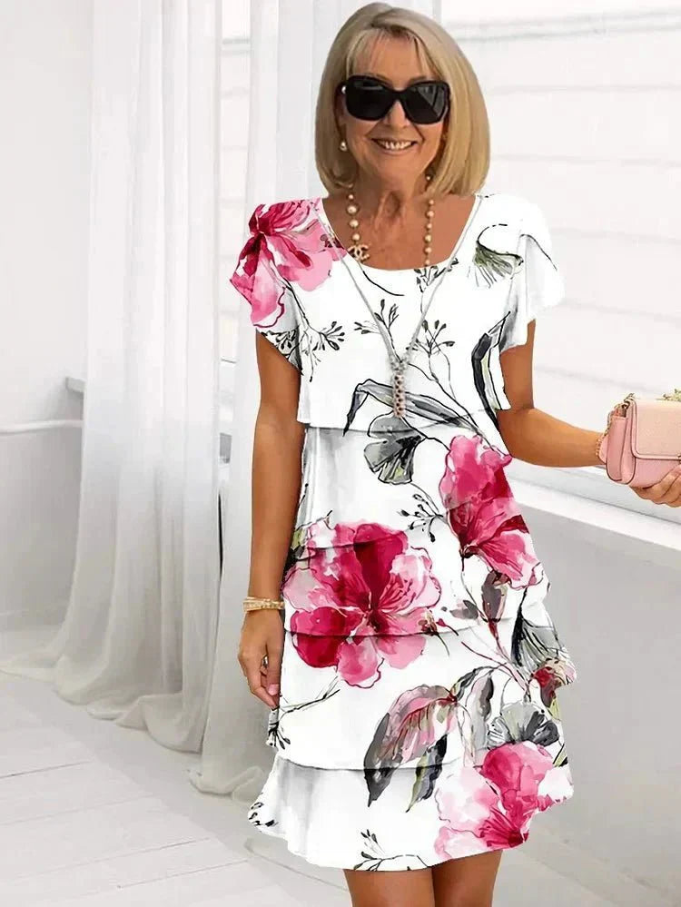 Amabel – Printed Boho Midi Dress