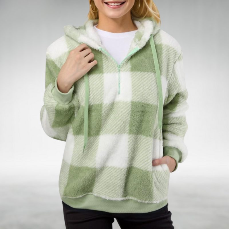 Elspeth – Check Fleece Hoodie