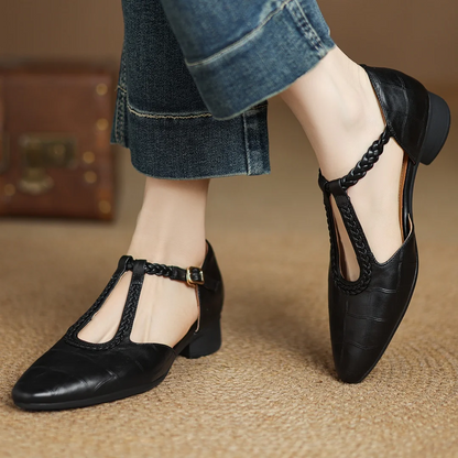 Leather Elegant Mary Janes