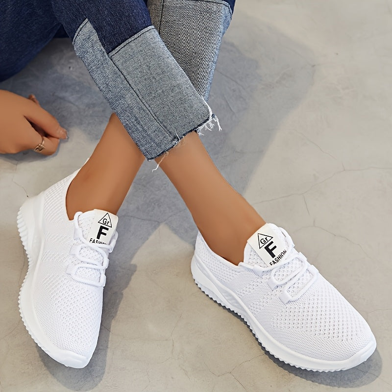 Ashleigh – Knit Lace-Up Trainers