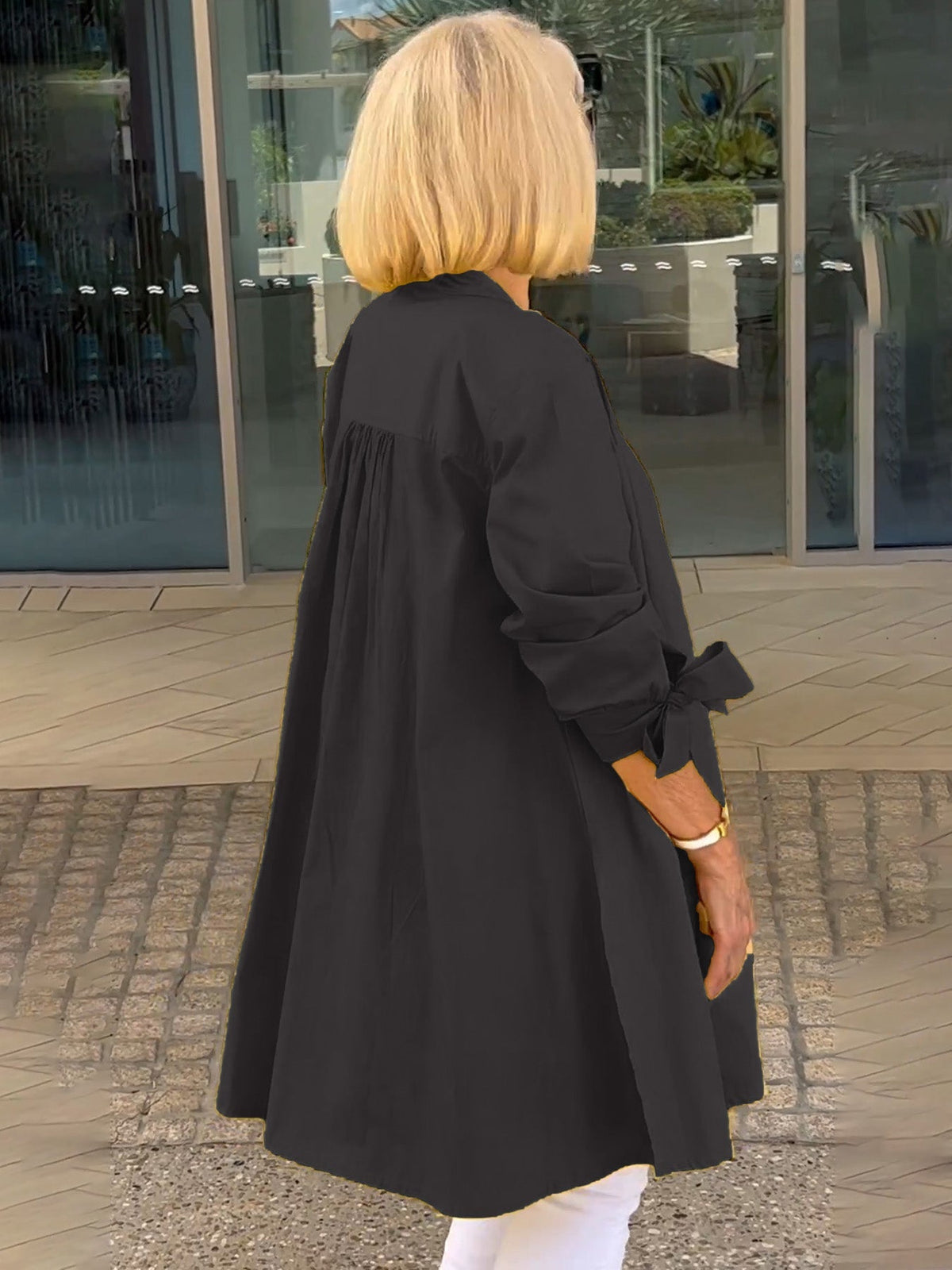 Reanah – Button-Up Longline Shirt Jacket