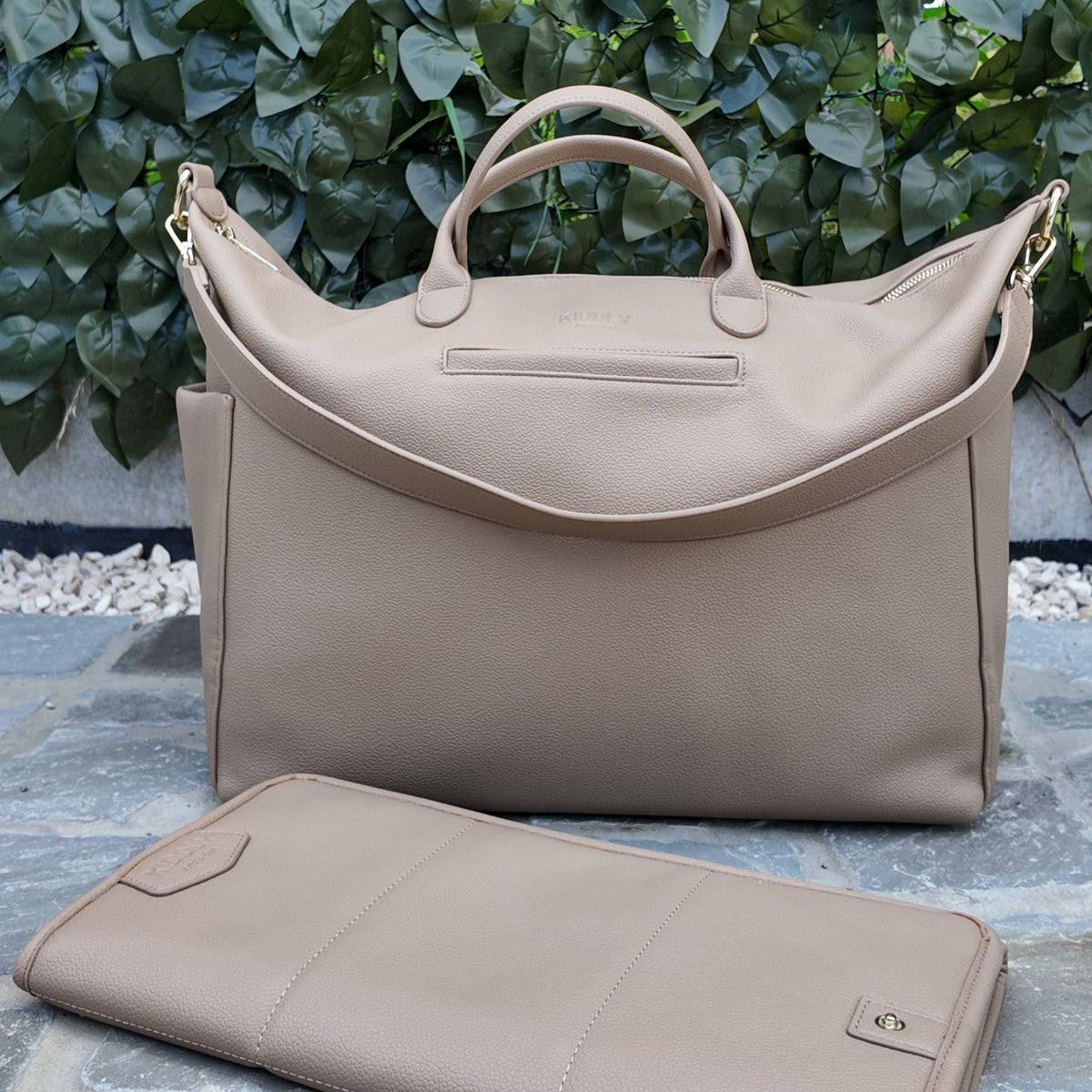 Diaper Bag - Leather Beige
