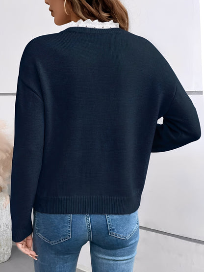 Maelle – Ruffle Trim Knit Top