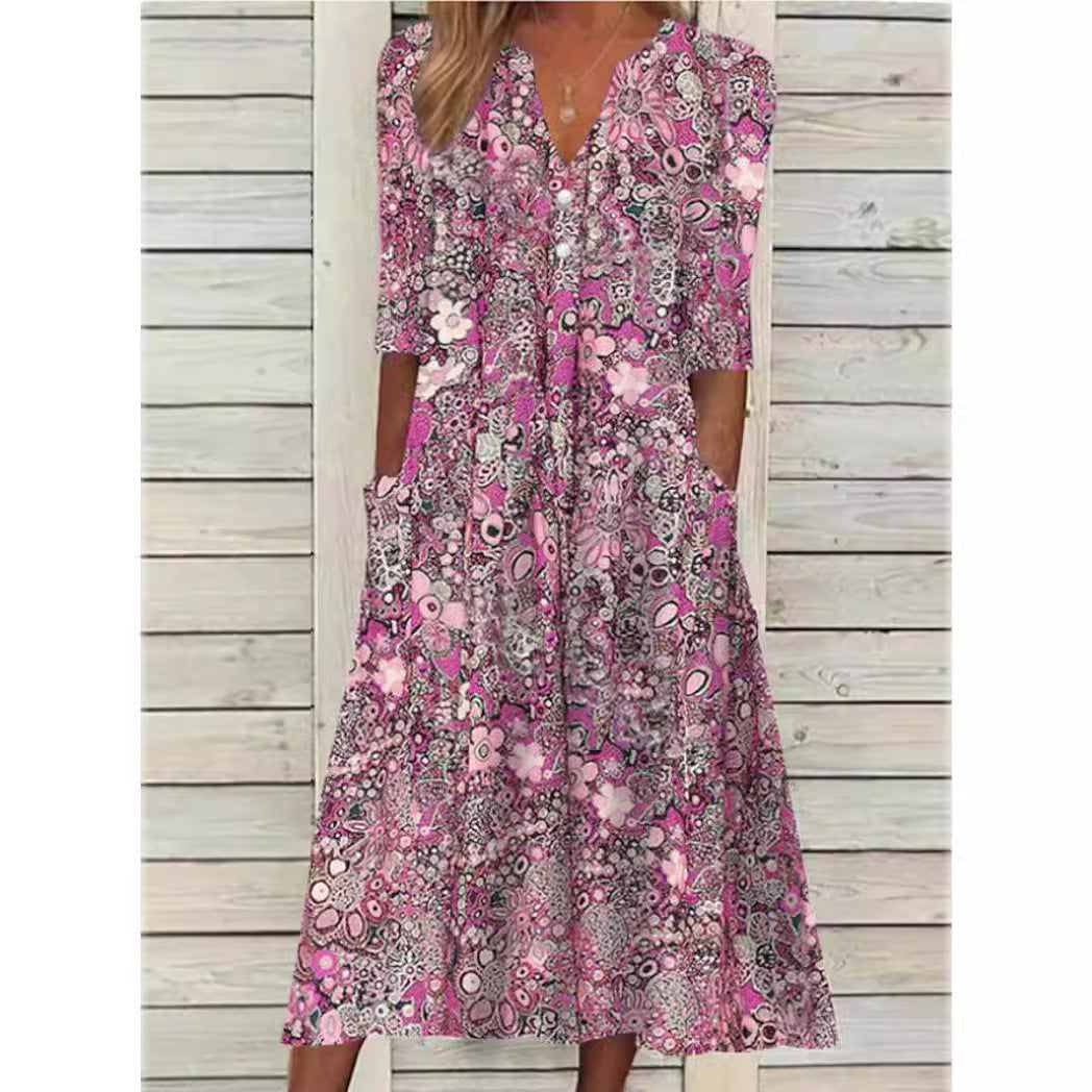 Sofia – Floral Midi Dress
