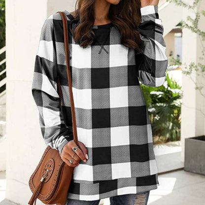 Bronte – Check Print Relaxed Top