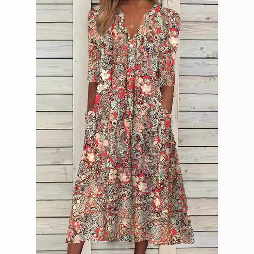 Sofia – Floral Midi Dress