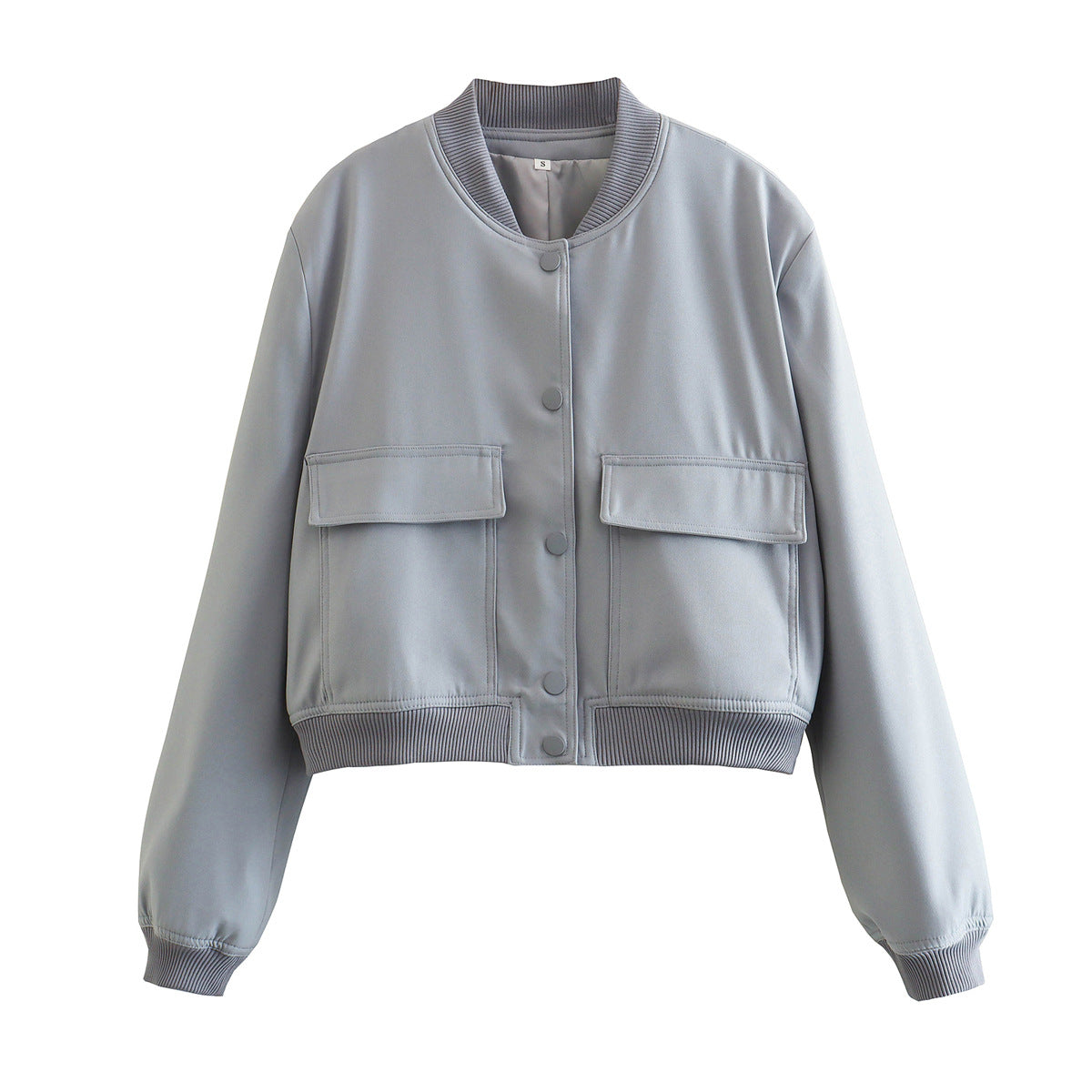Miley – Cropped Utility Bomber Jacket