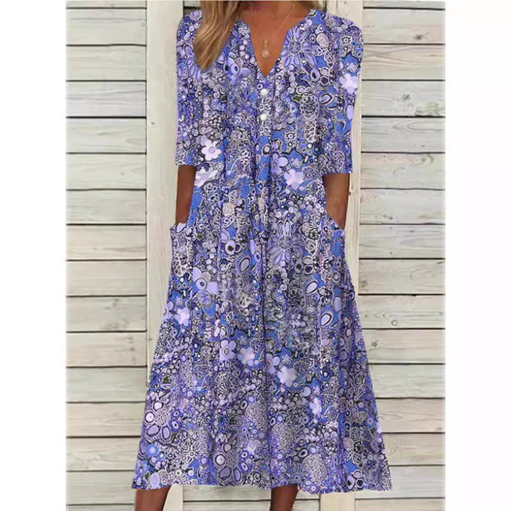 Sofia – Floral Midi Dress