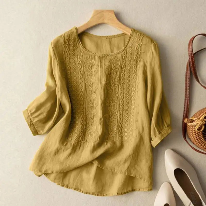 Aura – Embroidered Relaxed Blouse