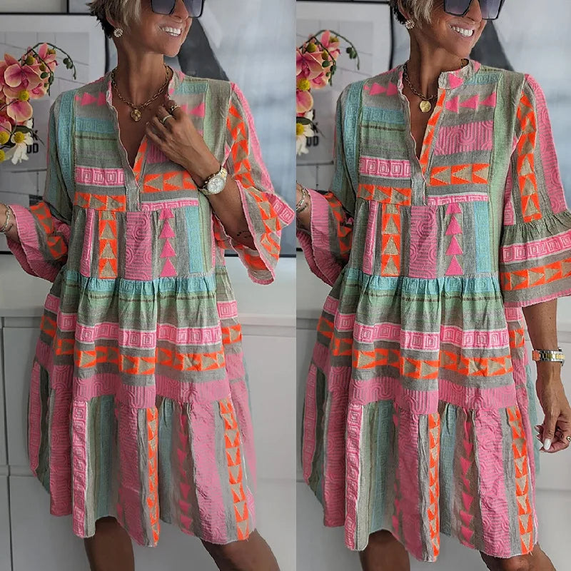 Ayla – Bohemian Tiered Tunic Dress