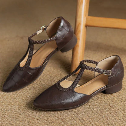 Leather Elegant Mary Janes