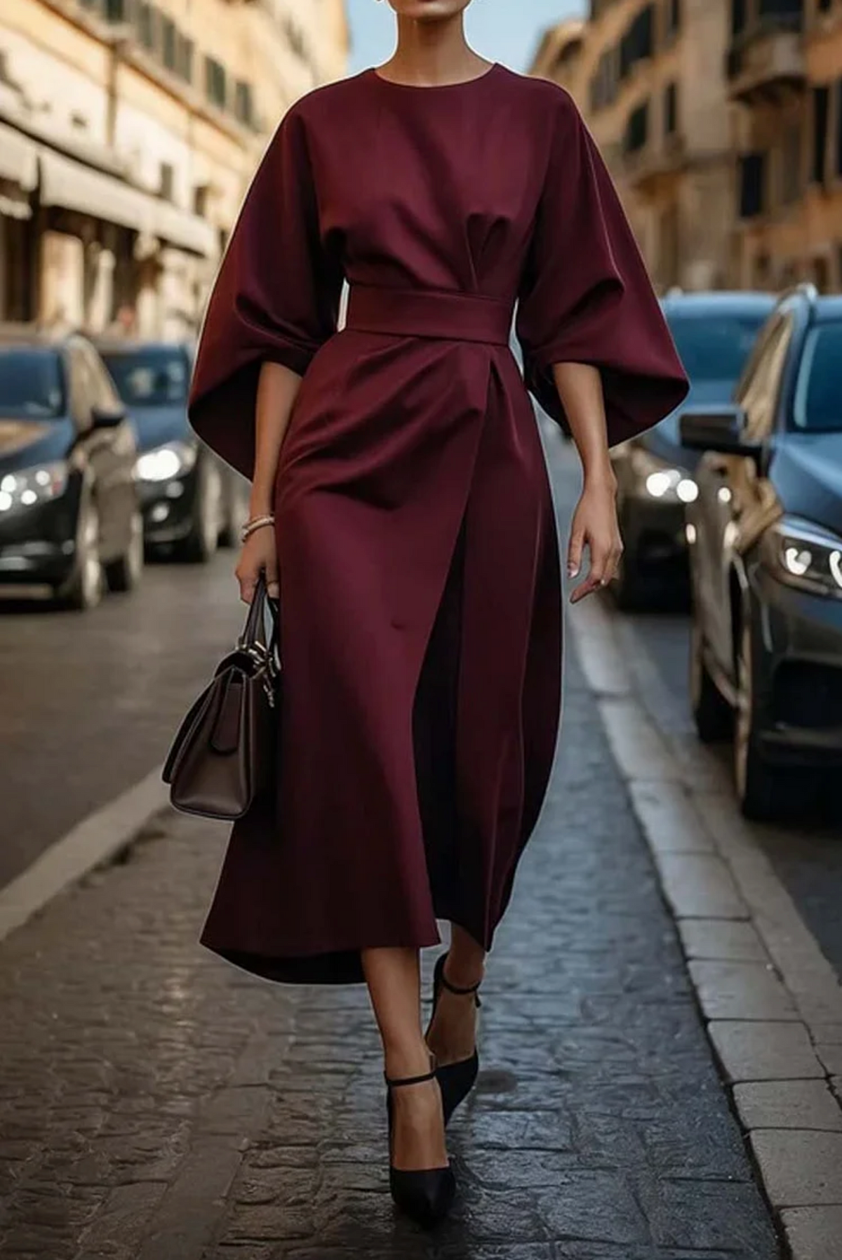 Gwen – Batwing Sleeve Wrap Dress