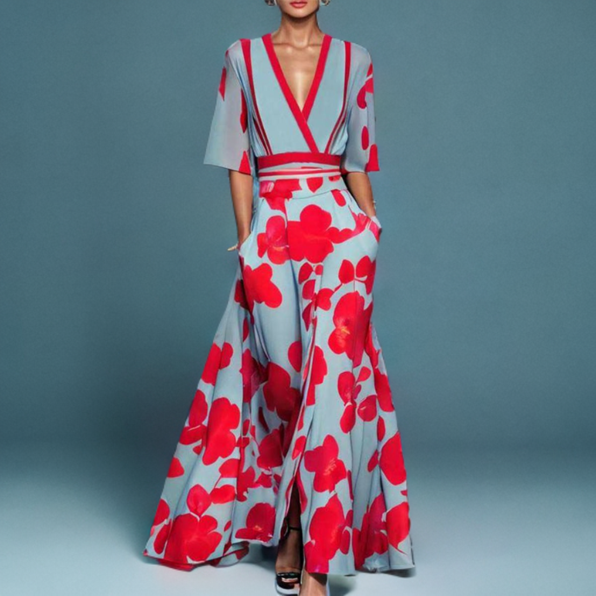Lilah – Chic Long-Sleeve Gown