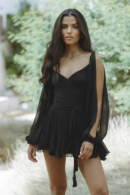 Layla - Playful Mini Dress With Balloon Sleeves