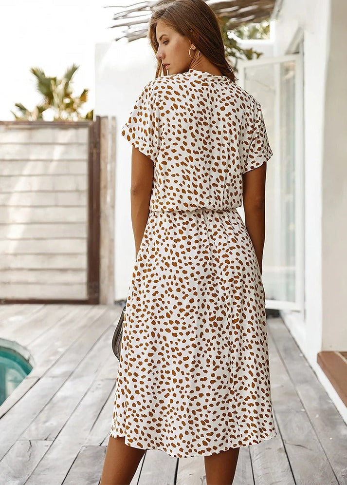 Amiya – Printed Button-Up Midi Dress