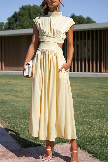 Quincy - Midi Dress With Cut-Out And Pockets