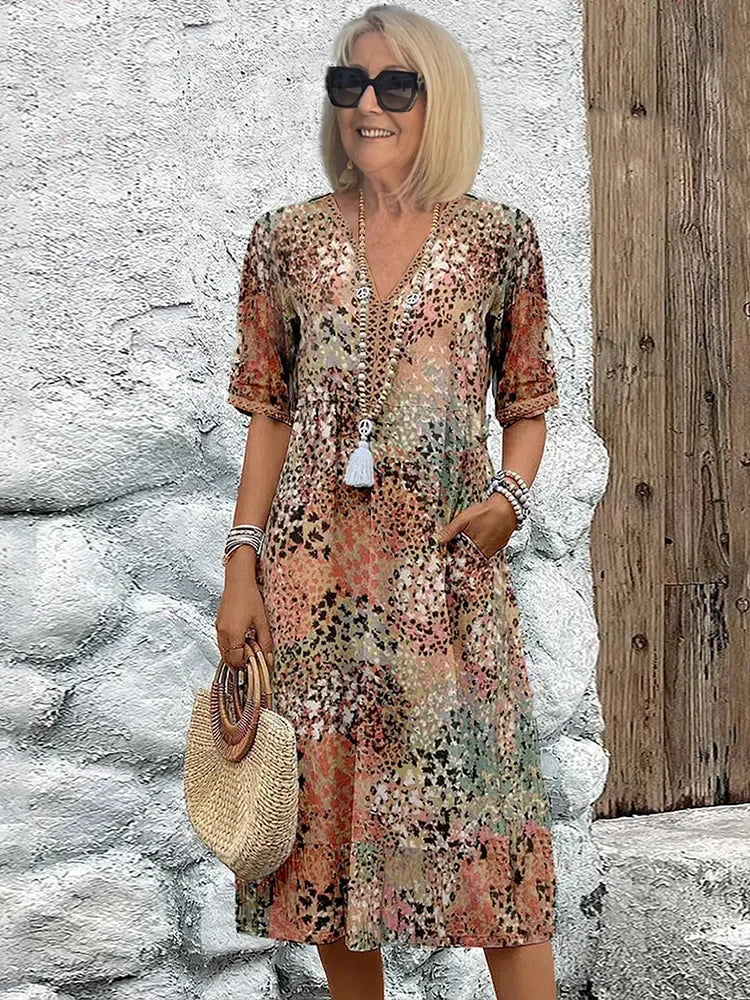 Monica - Elegant Floral Dress