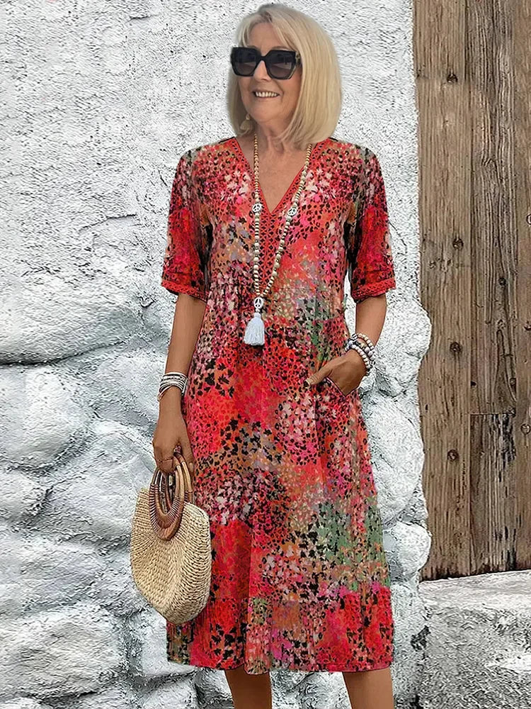Monica - Elegant Floral Dress