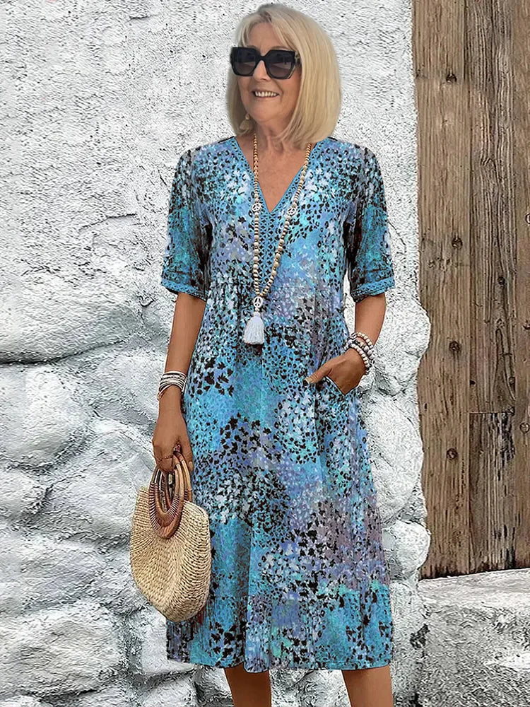 Monica - Elegant Floral Dress