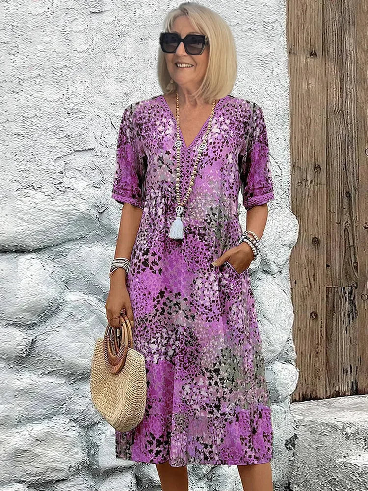 Monica - Elegant Floral Dress