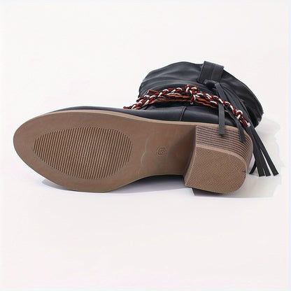 Dakota – Braided Buckle Cowboy Boots