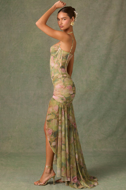 Esmeralda - Asymmetrical Bodycon Dress With Ruffles