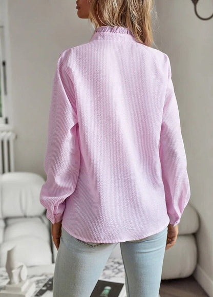 Lisa – Ruffled Button-Up Blouse