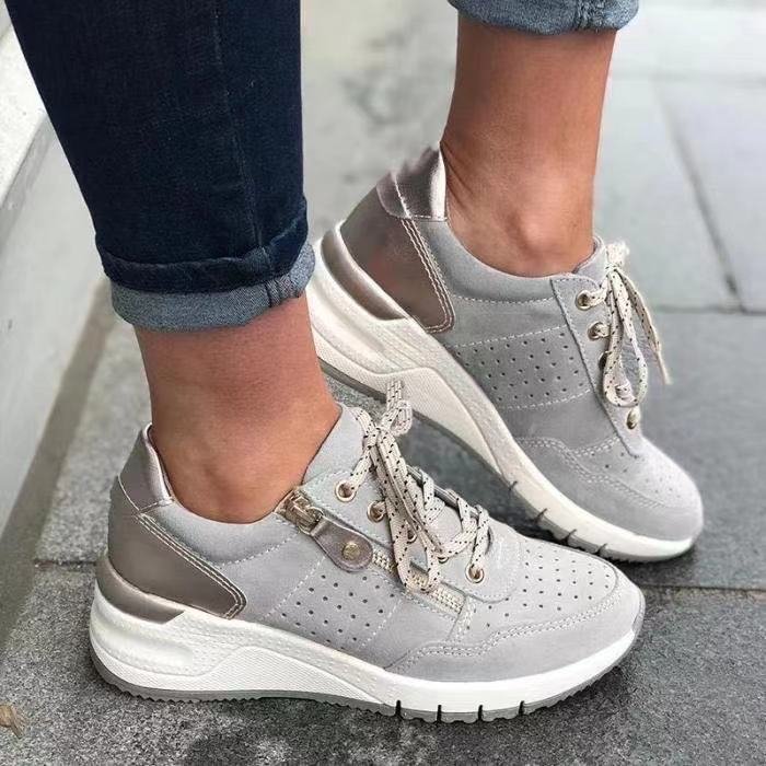 Elaria – Lace-Up Platform Trainers